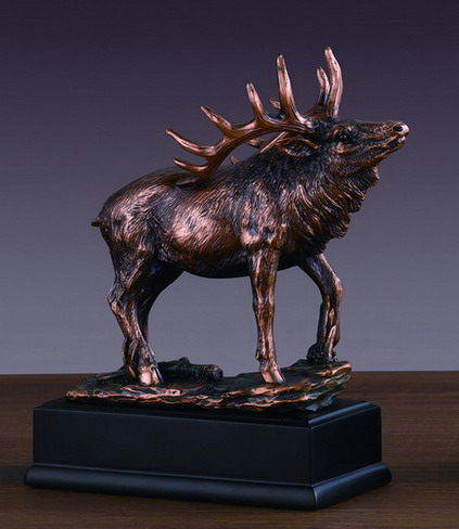 Elk Statue with bronze finish