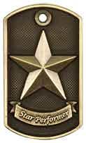 Star Performer Dog Tag Medal