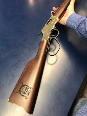 Old School Lever Action With Modern Engraving