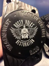 Custom logos on anodized parts